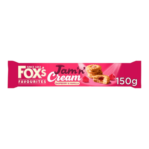 Fox's Raspberry & Vanilla Jam "N" Cream - 150g | British Store Online | The Great British Shop