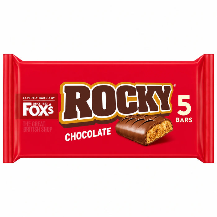 Fox's Rocky Chocolate 5 pack - 95g, front view of the product packaging
