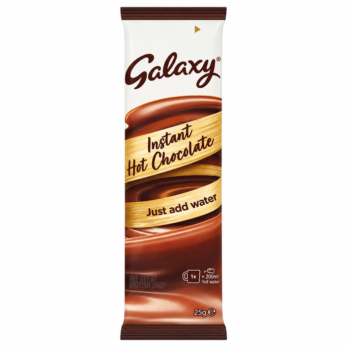 Galaxy Hot Chocolate Sachet - 25g, front view of the product packaging