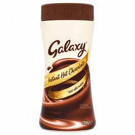 Galaxy Instant Hot Chocolate - 250g, front view of the product packaging