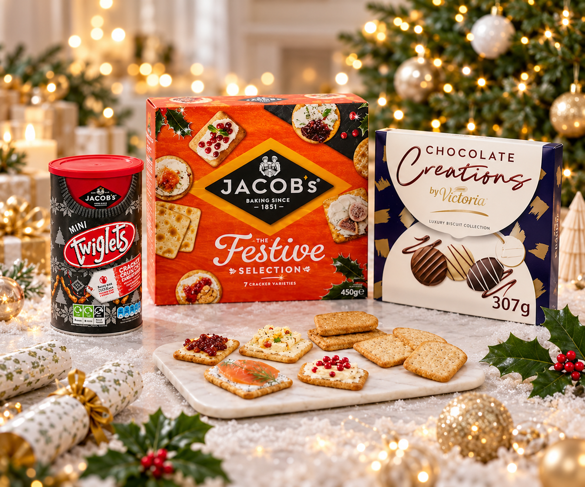 British Christmas biscuits selection in a festive setting