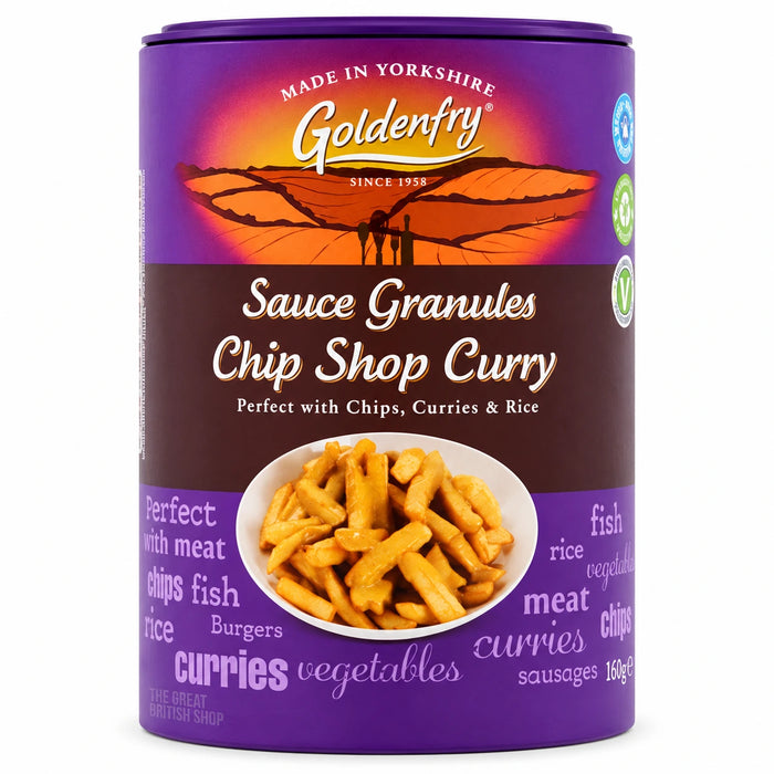 Goldenfry Chip Shop Curry Sauce - 160g, front view of the product packaging