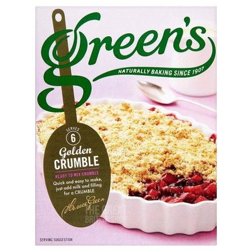 Green's Golden Crumble - 280g imported British grocery product available in Canada