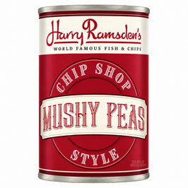 Harry Ramsden's Chip Shop Style Mushy Peas - 300g, front view of the product packaging