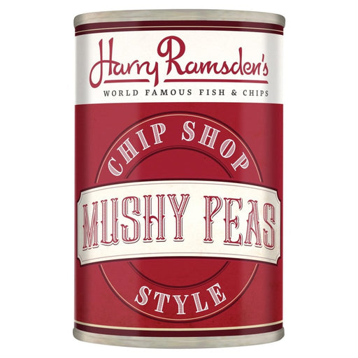 Harry Ramsden's Chip Shop Style Mushy Peas - 300g imported British grocery product available in Canada