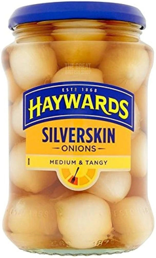 Haywards Medium & Tangy Silverskin Pickled Onions - 400g imported British grocery product available in Canada