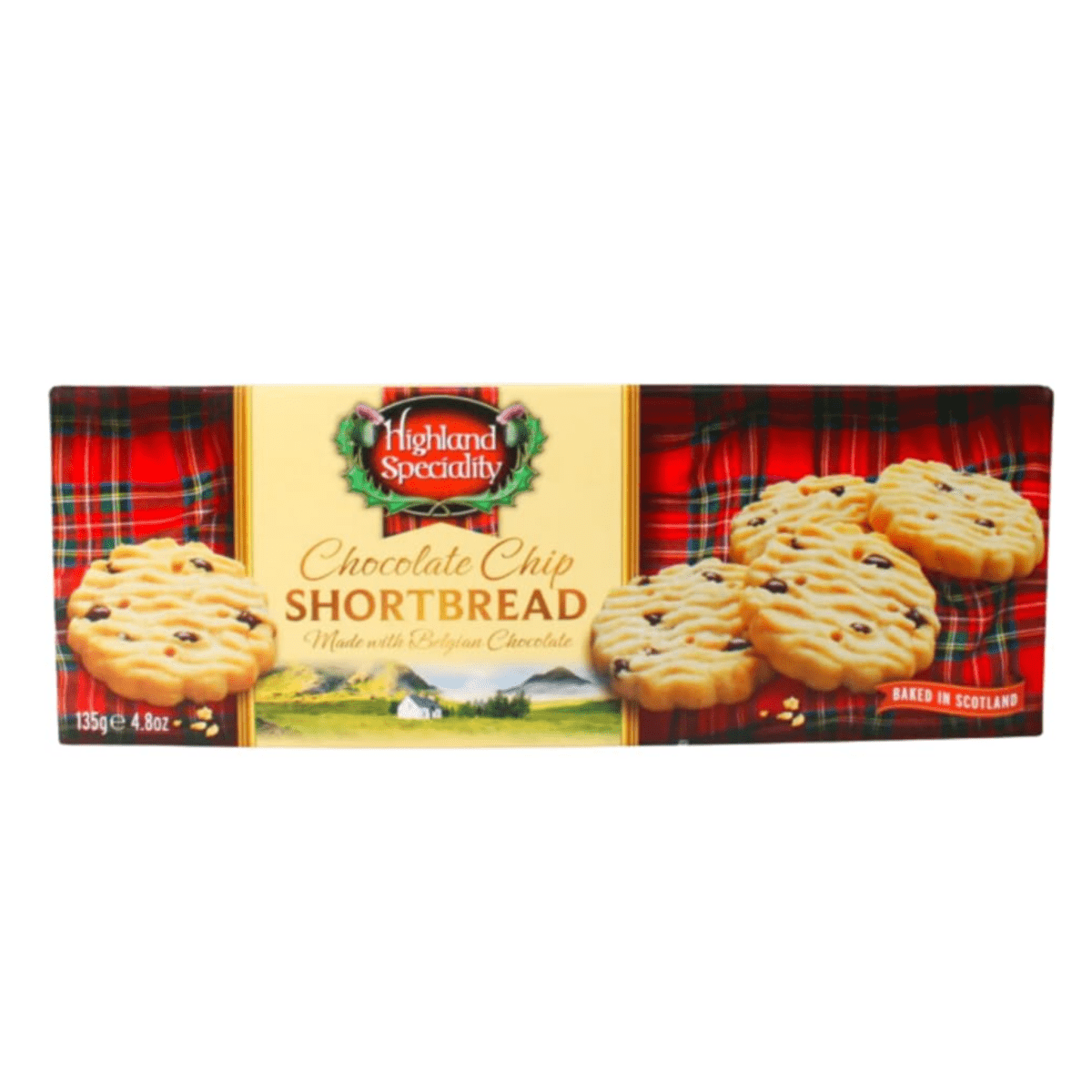 Highland Shortbread Chocolate Chip Rounds - 135g | Buy British ...