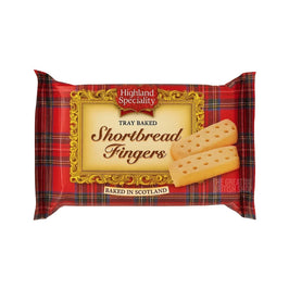 Highland Speciality Shortbread Fingers 100g: front of the tartan pack with two fingers shown.