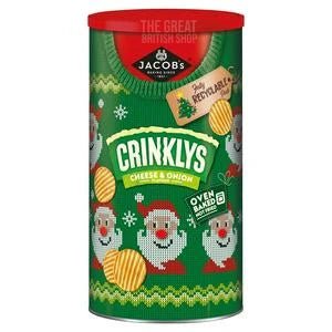 Jacob's Crinklys Cheese & Onion Flavour - 200g imported British grocery product available in Canada