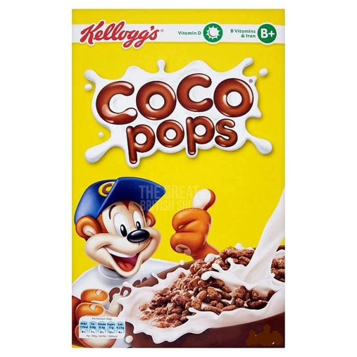 Kelloggs Coco Pops - 420g imported British grocery product available in Canada