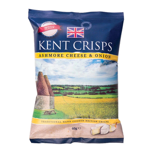 Kent Crisps Ashmore Cheese & Onion - 40g imported British grocery product available in Canada