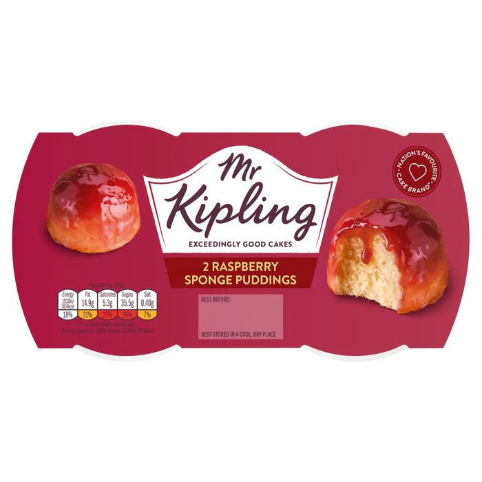 Kipling Sponge Puddings Raspberry - 2 Pack imported British grocery product available in Canada