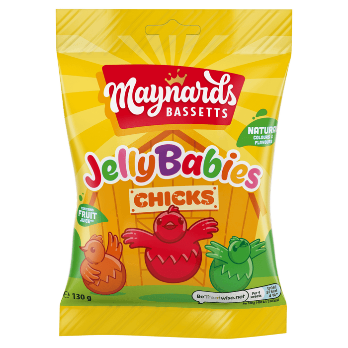 Maynards Bassetts Jelly Babies Chicks - 130g | British Store Online | The Great British Shop