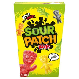 Maynards Sour Patch Kids Carton 350g: front of the yellow box showing coloured sweet characters.