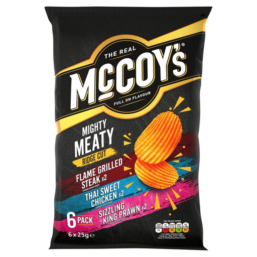 McCoy's Meaty Crisps Variety 6 Pack - 150g | British Store Online | The Great British Shop
