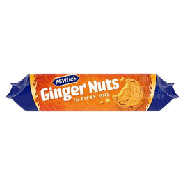 McVitie's Ginger Nuts 250g: front of the wrapped pack showing a biscuit with a bite taken out.