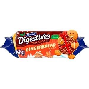 Mcvitie's Gingerbread Flavour Milk Chocolate Digestives - 266g imported British grocery product available in Canada