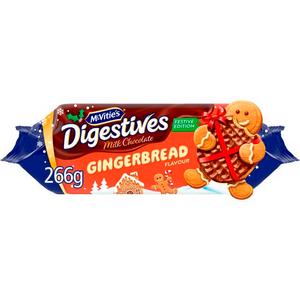 Mcvitie's Gingerbread Flavour Milk Chocolate Digestives - 266g | British Store Online | The Great British Shop