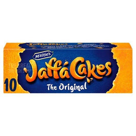 McVitie's Jaffa Cakes 10 Pack 125g: front of the orange and blue box.