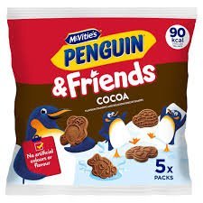 Mcvitie's Penguin & Friends Cocoa Flavour Biscuit Shapes - 5pk | British Store Online | The Great British Shop