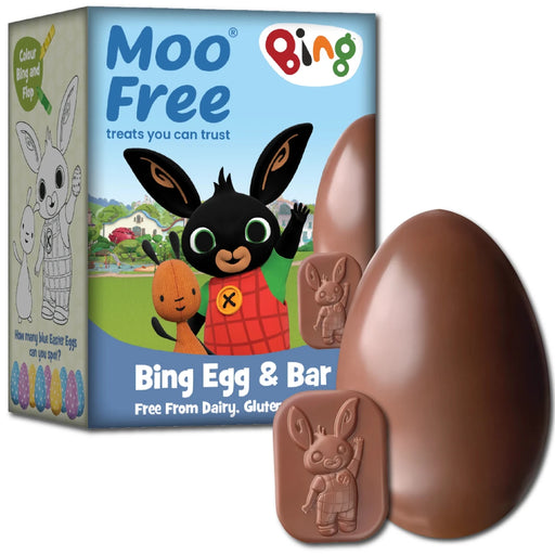 Moo Free Bing Egg & Choccy Bing - 80g imported British grocery product available in Canada