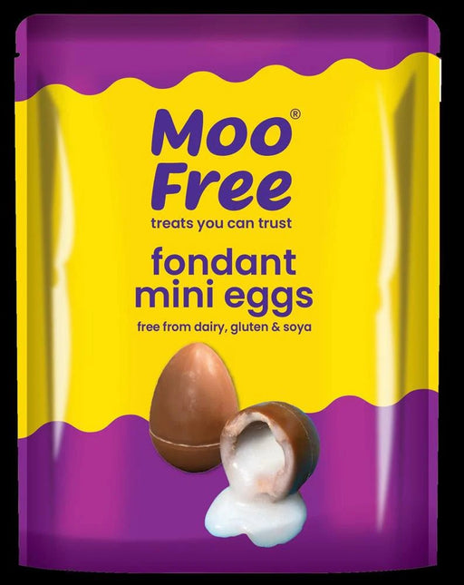 Moo Free Vegan Fondant Filled Mini Eggs - 84g imported British grocery product available in Canada