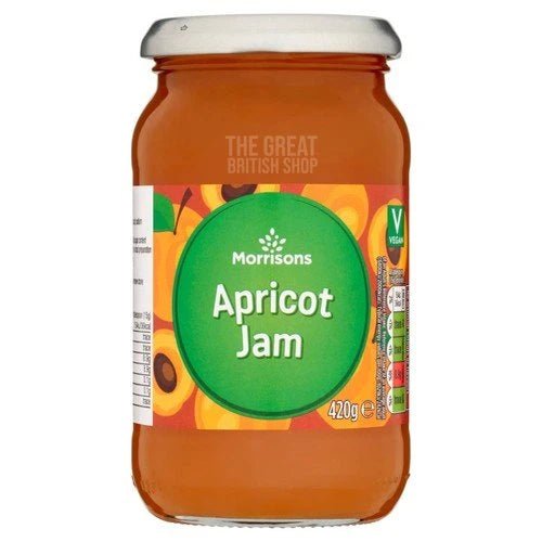 Morrisons Apricot Jam - 420g imported British grocery product available in Canada