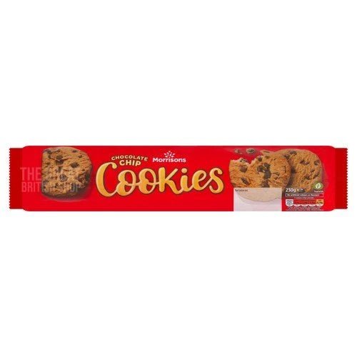 Morrisons Chocolate Chip Biscuits - 230g imported British grocery product available in Canada