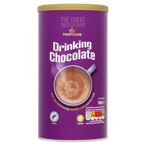 Morrisons Drinking Chocolate - 500g imported British grocery product available in Canada