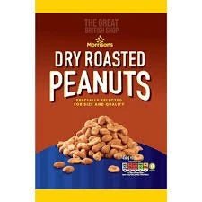 Morrisons Dry Roasted Peanuts - 450g imported British grocery product available in Canada