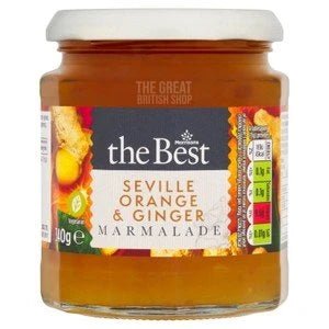 Morrisons Orange & Ginger Marmalade - 340g imported British grocery product available in Canada