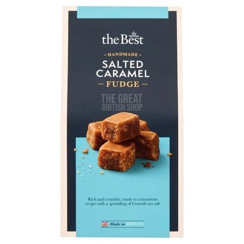 Morrisons Salted Caramel Fudge - 150g imported British grocery product available in Canada