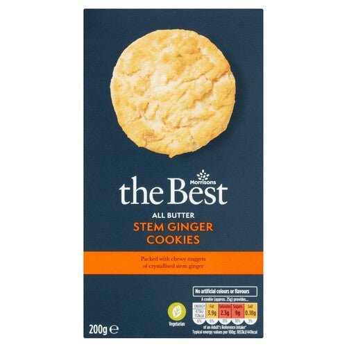 Morrisons The Best All Butter Stem Ginger cookies - 200g | British Store Online | The Great British Shop