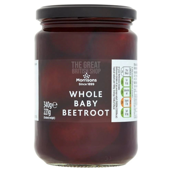 Morrisons Whole Baby Beetroot - 340g imported British grocery product available in Canada