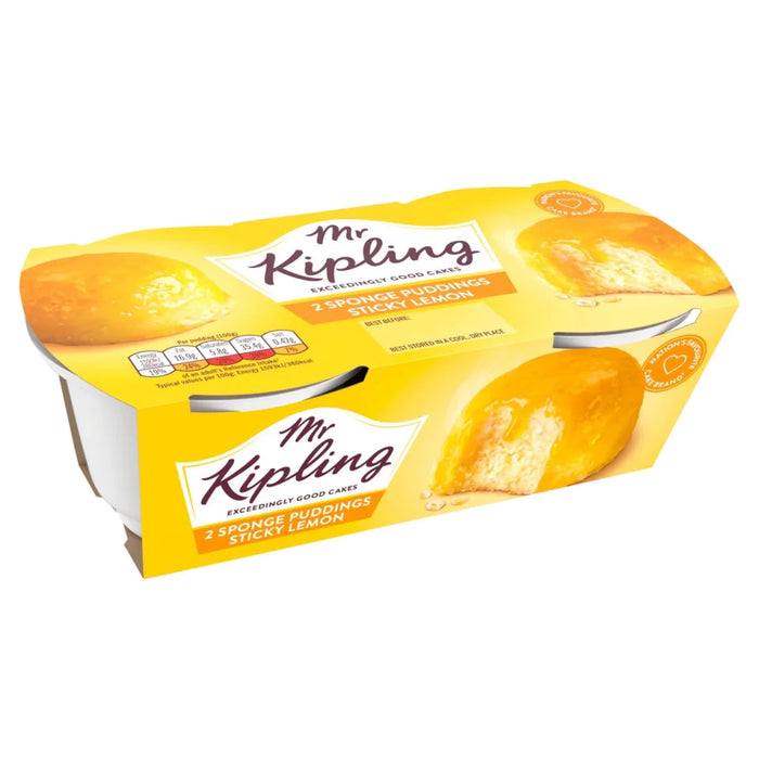 Mr Kipling Sticky Lemon Sponge Puddings - 2 Pack imported British grocery product available in Canada