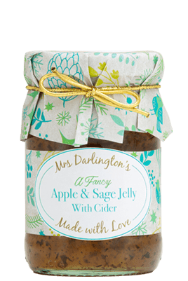 Mrs Darlington's Apple & Sage Jelly With Cider - 212g imported British grocery product available in Canada