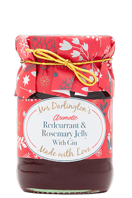 Mrs Darlington's Redcurrant & Rosemary Jelly With Gin - 212g | British Store Online | The Great British Shop