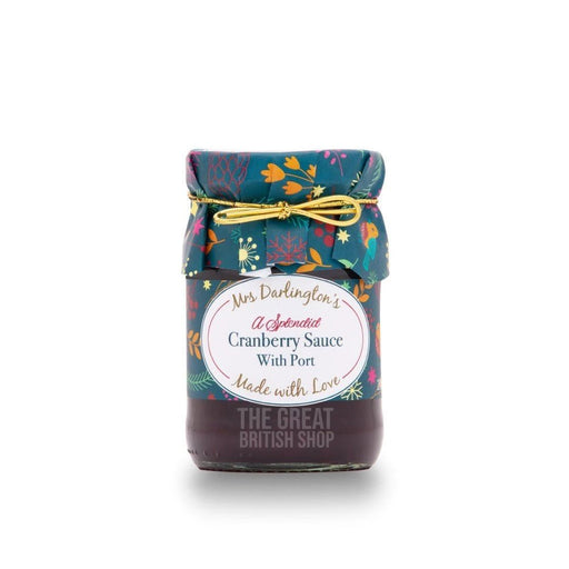 Mrs Darlington's Splendid Cranberry Sauce with Port - 200g imported British grocery product available in Canada