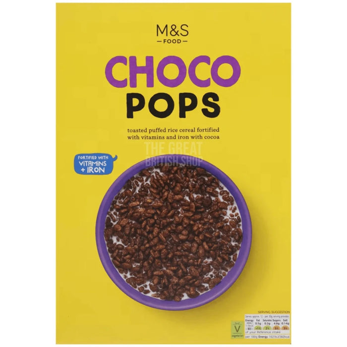 M&S Choco Pops - 375g imported British grocery product available in Canada