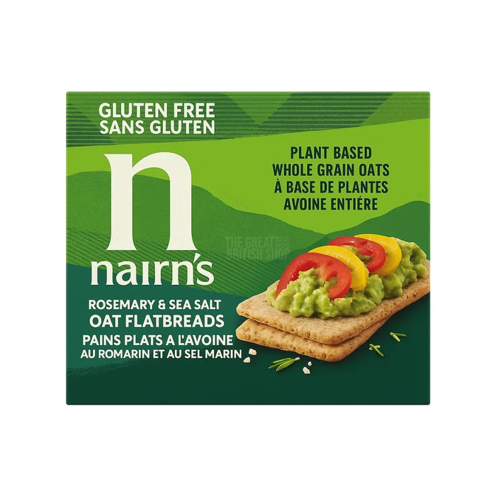 Nairn's Gluten Free Flatbread - Rosemary & Sea Salt - 150g imported British grocery product available in Canada
