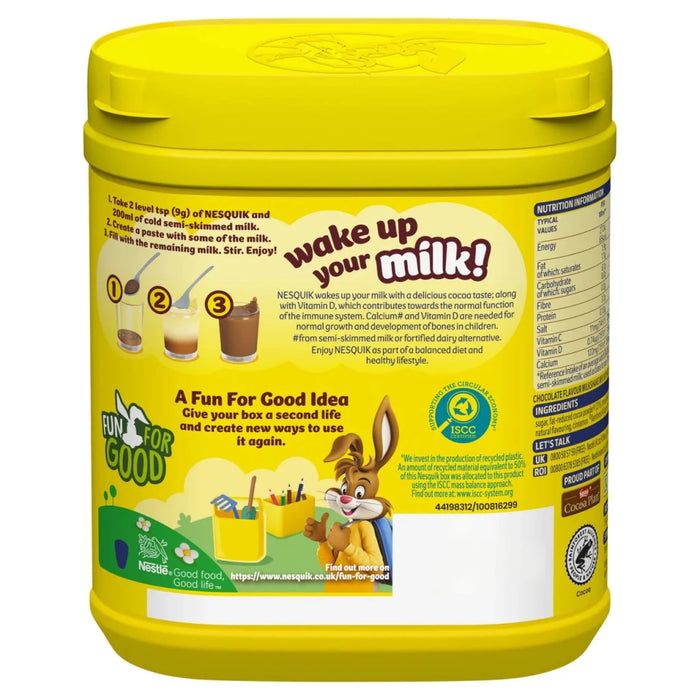 Nesquik Chocolate Flavoured Milkshake Mix - 300g imported British grocery product available in Canada