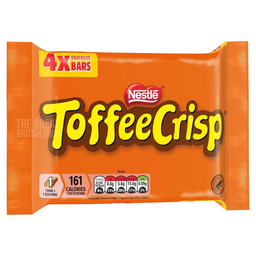 Nestle Toffee Crisp 4 Pack - 124g imported British grocery product available in Canada