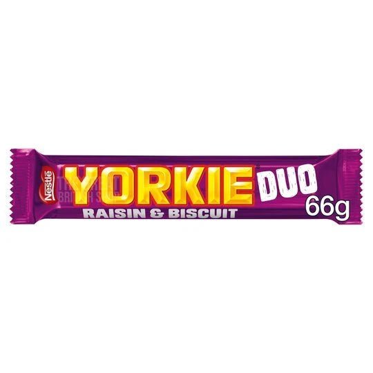 Nestle Yorkie Raisin and Biscuit - 66g imported British grocery product available in Canada