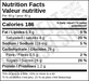 Nutrition facts label
