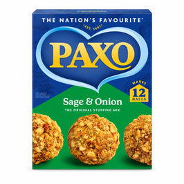 Paxo Sage & Onion Stuffing - 170g, front view of the UK packaging