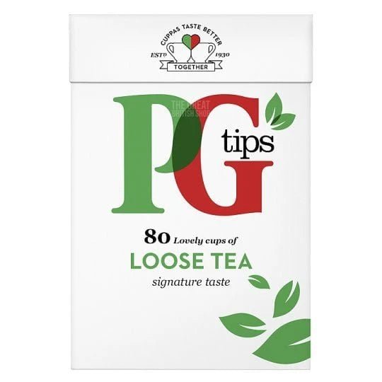 PG Tips Loose Leaf Tea - 80 Bags imported British grocery product available in Canada