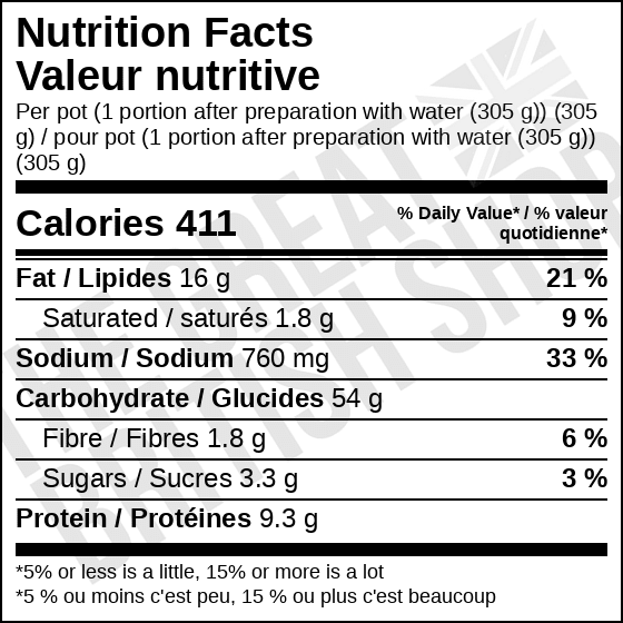 Pot Noodle Chicken & Mushroom - 90g imported British grocery product available in Canada