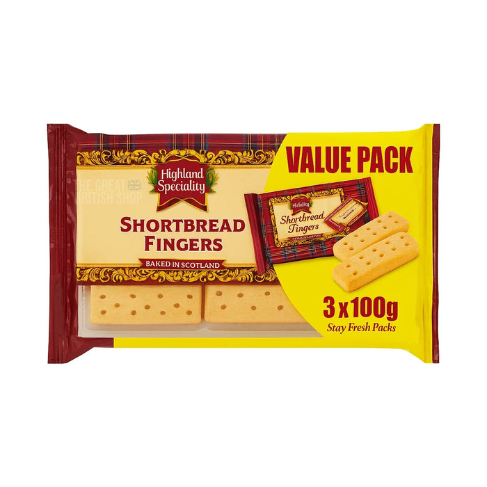 Highland Shortbread Fingers 3 x 100g