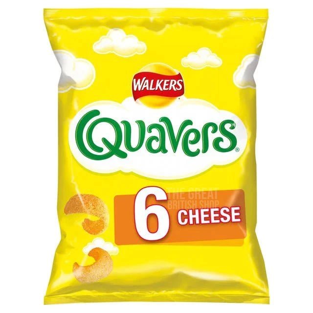 Quavers Crisps Cheese - 6 Pack imported British grocery product available in Canada
