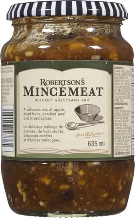 Robertson's Mincemeat 635ml: the jar showing its label with ingredients and bilingual text.